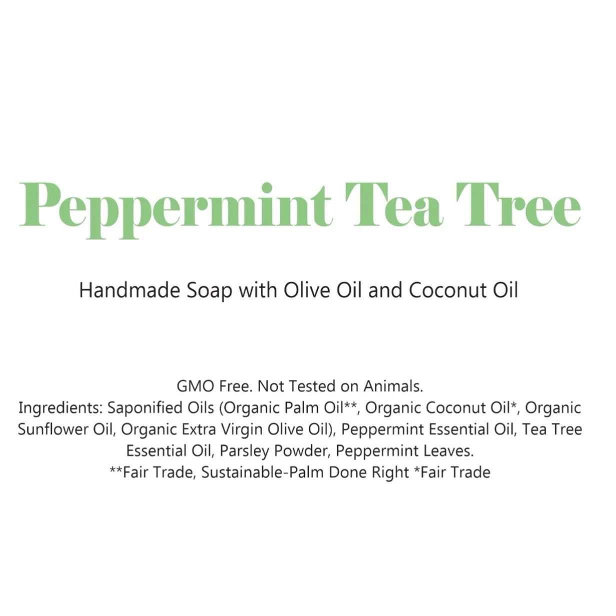 Peppermint Tea Tree Natural Soap