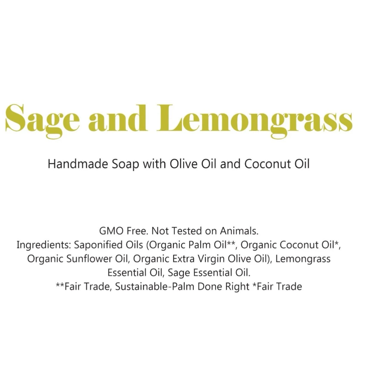 Sage & Lemongrass Natural Soap