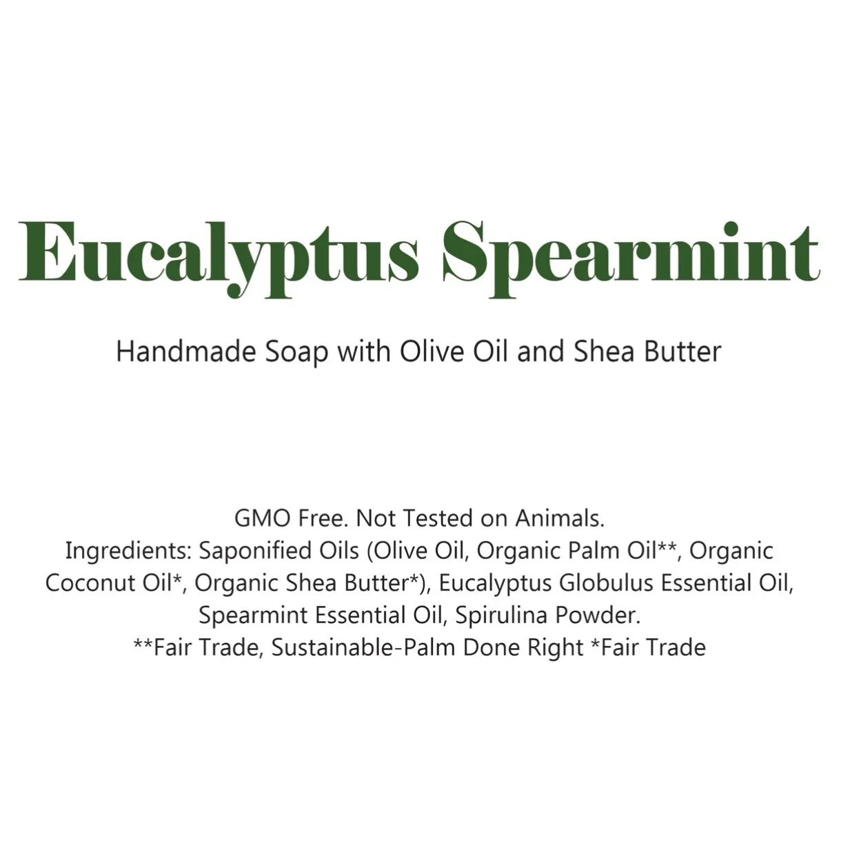 Eucalyptus Spearmint Natural Soap