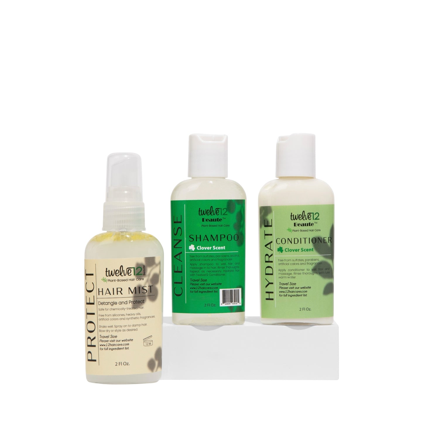 Combo de tamaños de viaje con aroma a trébol de Twelve12 (2 oz)