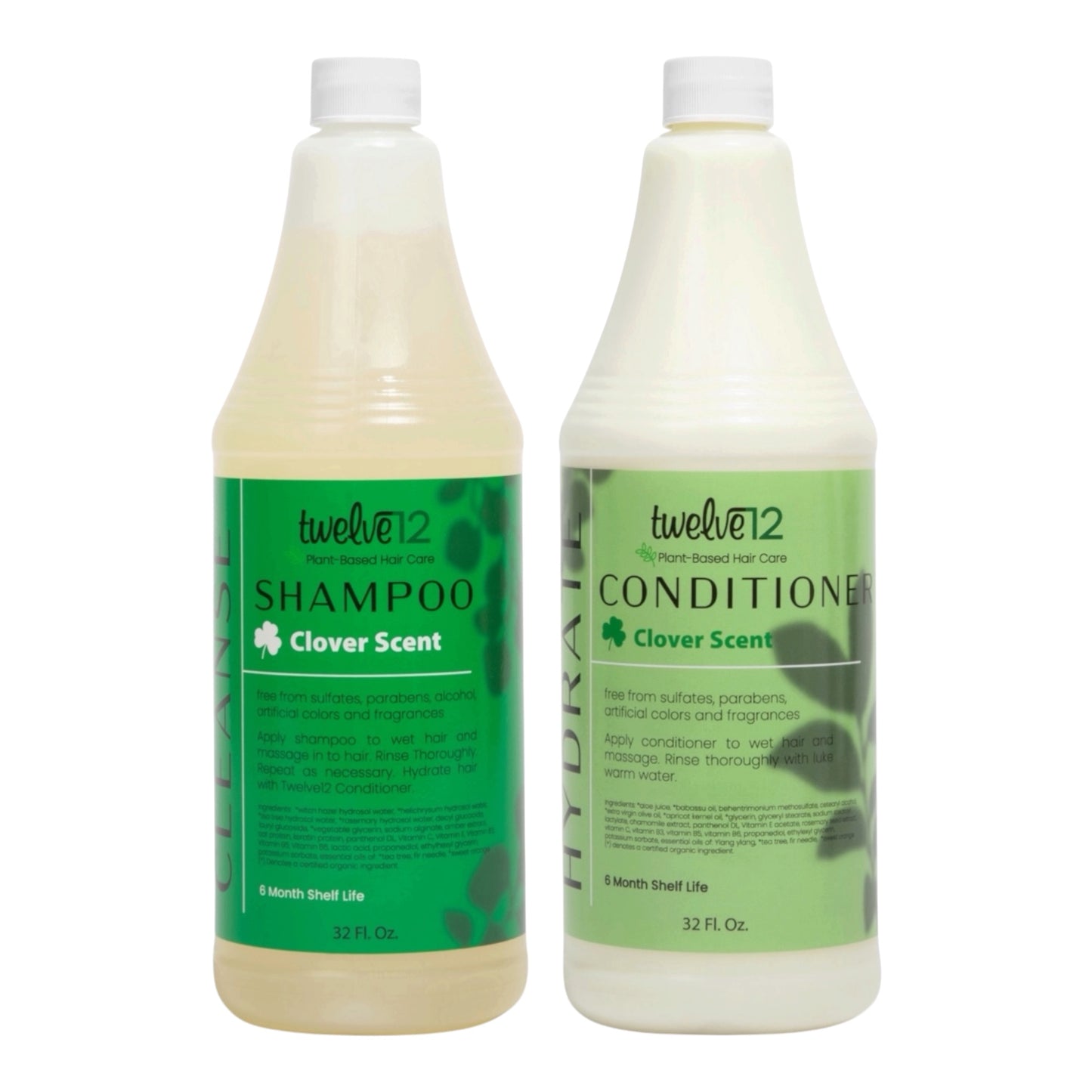 Clarifying Shampoo & Conditioner Combo Clover Scent 32oz (Pump Sold Separately)