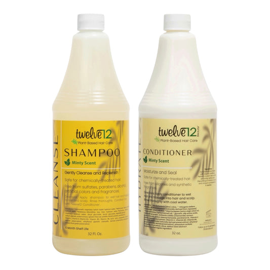 Clarifying Shampoo & Conditioner Combo Mint Scent 32oz (Pump Sold Separately)